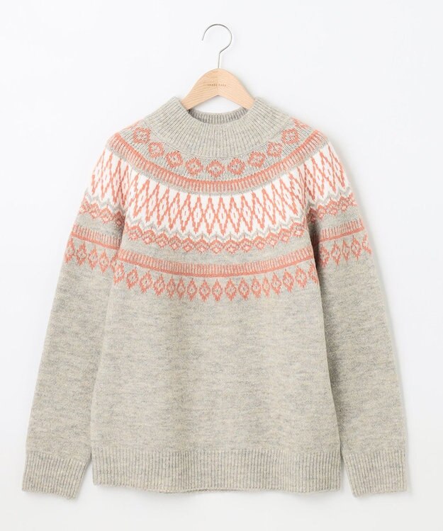 SHARE PARK LADIES ノルディックプルオーバー ライトグレー系