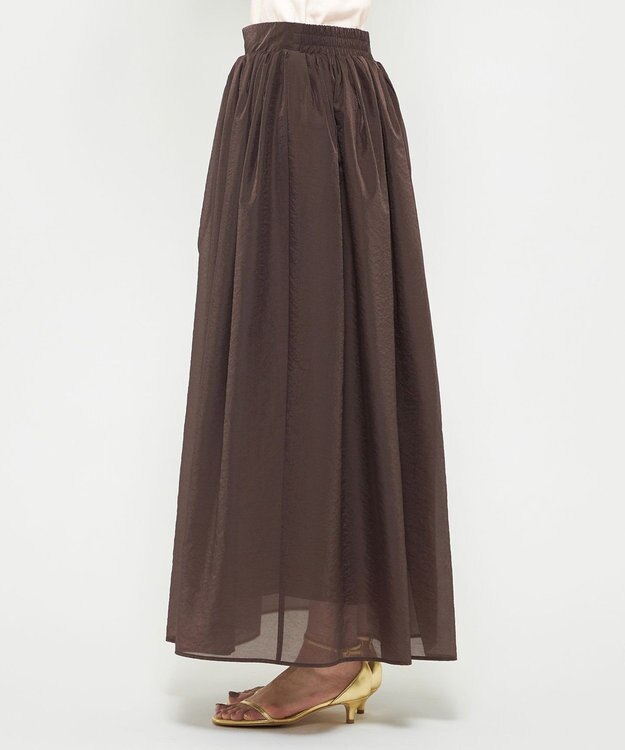 uncrave シアー オーガンジー フレア スカート ブラック