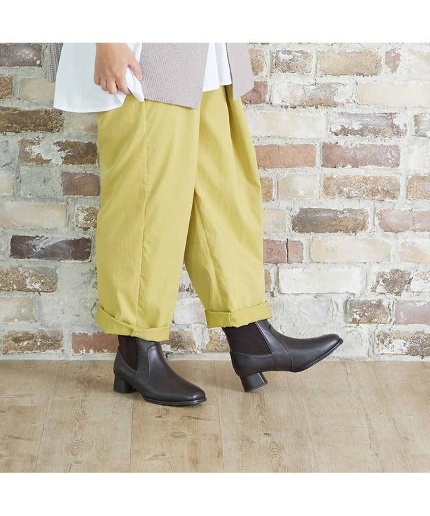 ing <ing>【WEB限定】【サスティナブルシリーズ】サイドゴアショートブーツ ダークブラウン