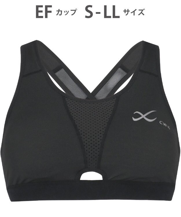 CW-X 【WOMEN】 CW-X ハイサポート タイプ スポーツブラ 【SPORTSゆれケアBra】 メッシュ ユレ・ズレをおさえる ムレにくい マラソン ジョギング 球技 ノンワイヤー レディース HTY178 /ワコール ブラック
