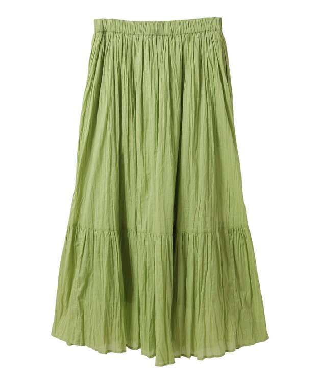 AMERICAN HOLIC ボイルクリンクルティアードスカート Pistachio