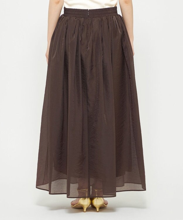 uncrave シアー オーガンジー フレア スカート ブラック