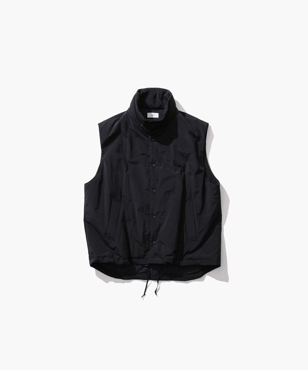 ATON TECHNO COTTON | リサイクルウールパテッドベスト - UNISEX BLACK
