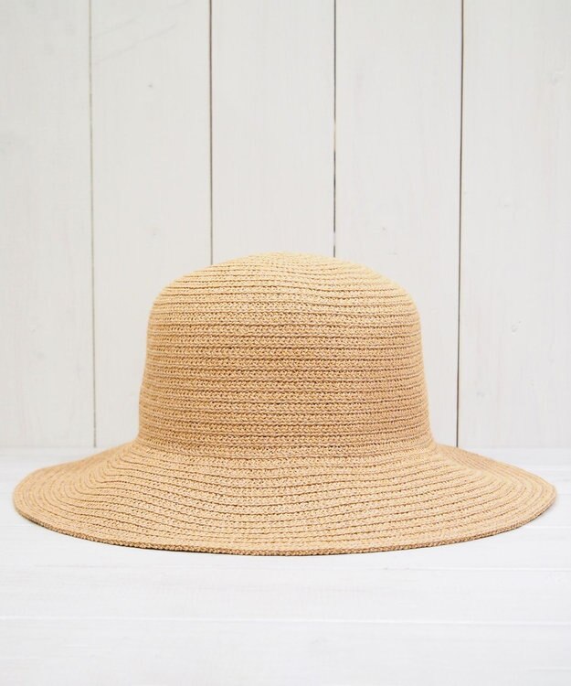 石田製帽 美濃和紙 × コットンブレード ウォッシャブルクロッシェ ハット ベージュ