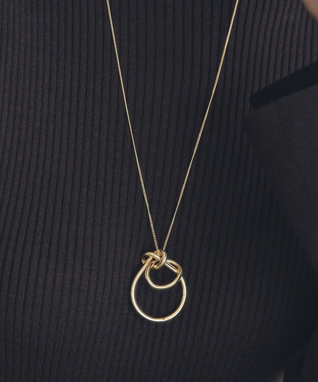 YECCA VECCA ノットフープワントップネックレス Gold
