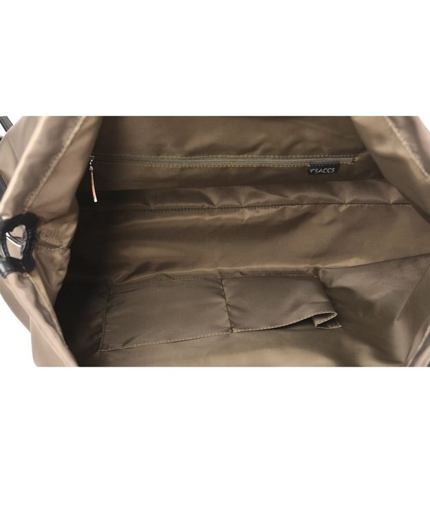 Y'SACCS ドローストリング2WAYトート Mサイズ カーキ