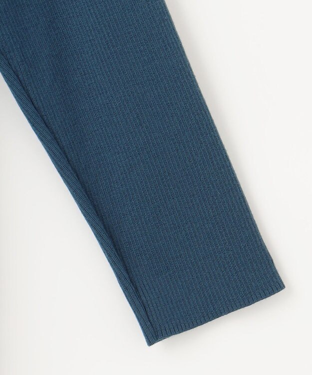 自由区 【洗える】ウールニットコンビジャージー ライトアウター リッツブルー系