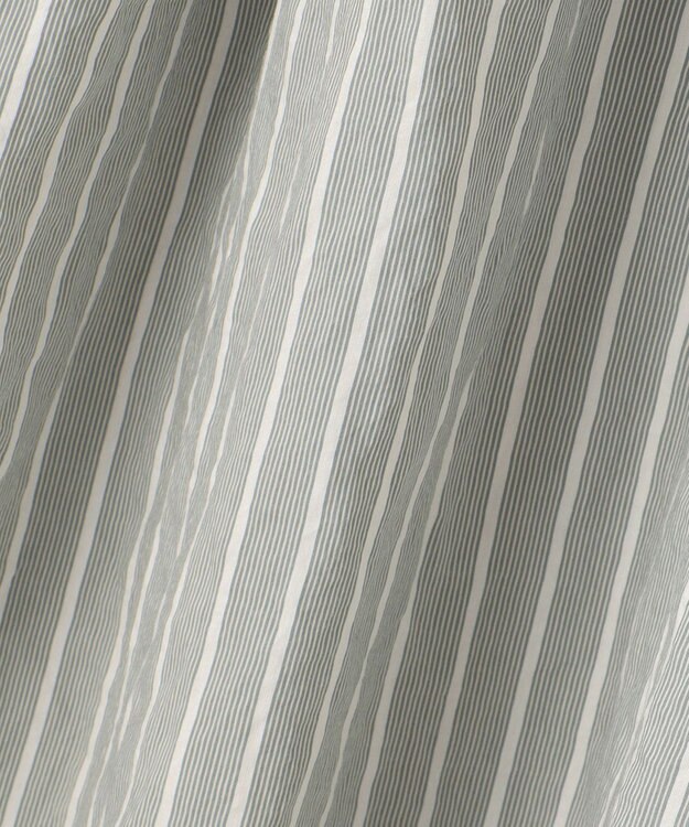 BEIGE， 【洗える】FREESIA / イージーウエストストライプフレアスカート Green Stripe