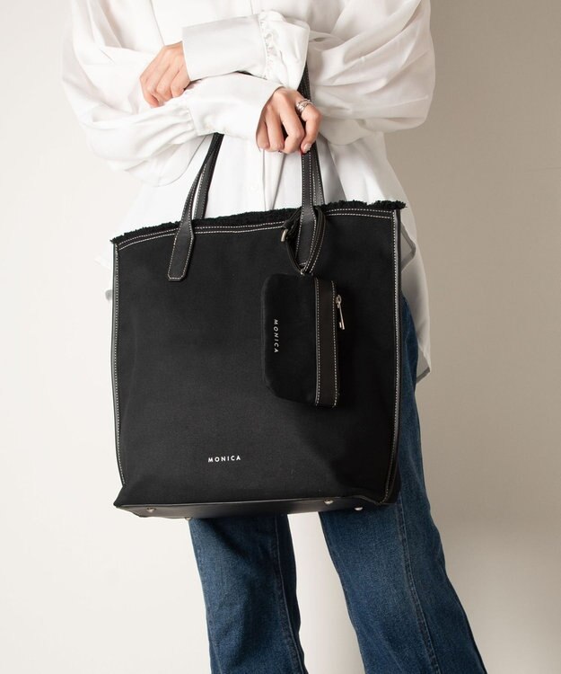 LA BAGAGERIE 【MONICA】A4フリンジキャンバストート ブラック