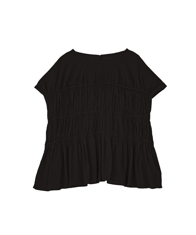 CRAFT STANDARD BOUTIQUE ヴィンテージボイルギャザーブラウス Black