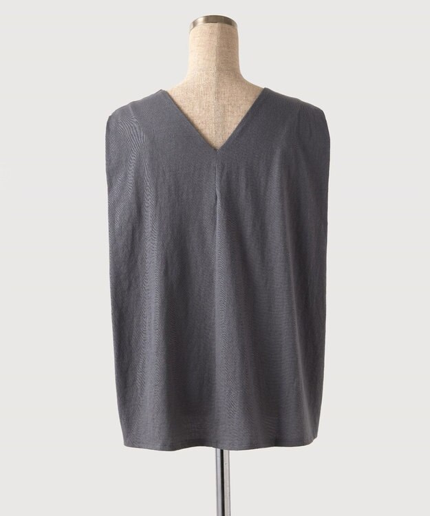 TOQUE 〈大草直子さんアドバイザー〉 【天然素材】タンギス コットン天竺ノースリーブ チャコール