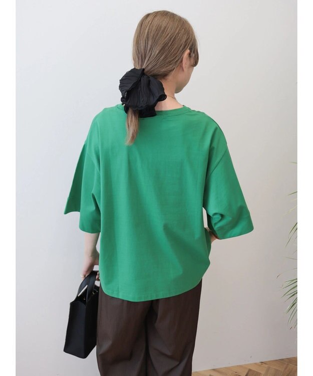 AMERICAN HOLIC 接触冷感ＳＺ５分袖カットプルオーバー Green