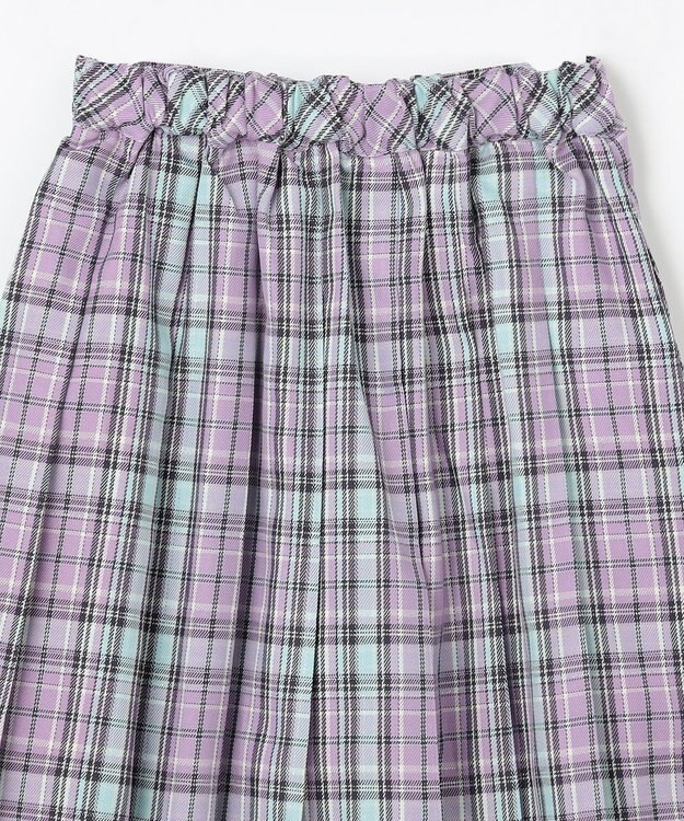 ANY KIDS ラメチェックプリーツスカパン ラベンダー系