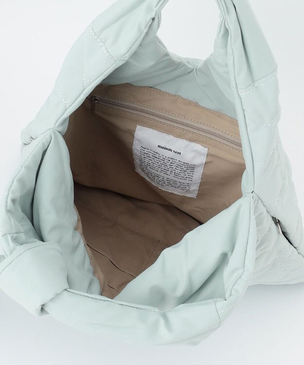 LA BAGAGERIE 【maison vert】 【超軽量！】キルティングトライアングルトートバッグ ライトブルー