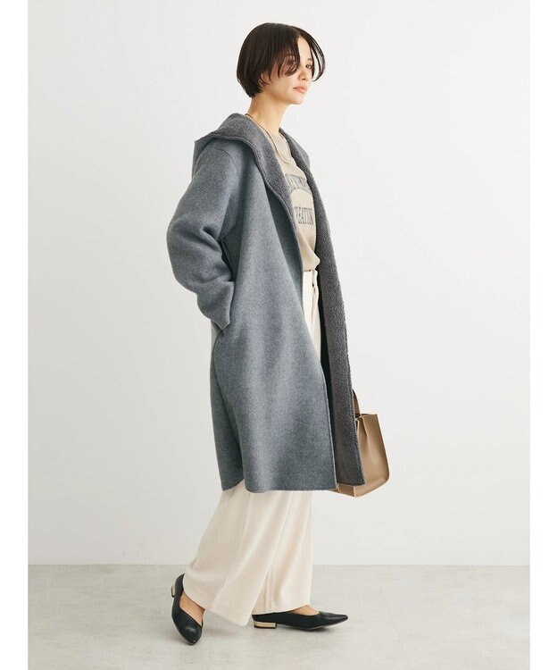 Green Parks コーデュロイワイドパンツ Ecru