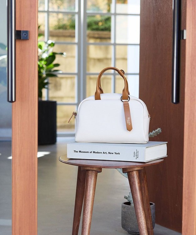 TOPKAPI 【Breath TOPKAPI】RIPPLE リプル ミニ ボストンバッグ チャーム付き アイボリー