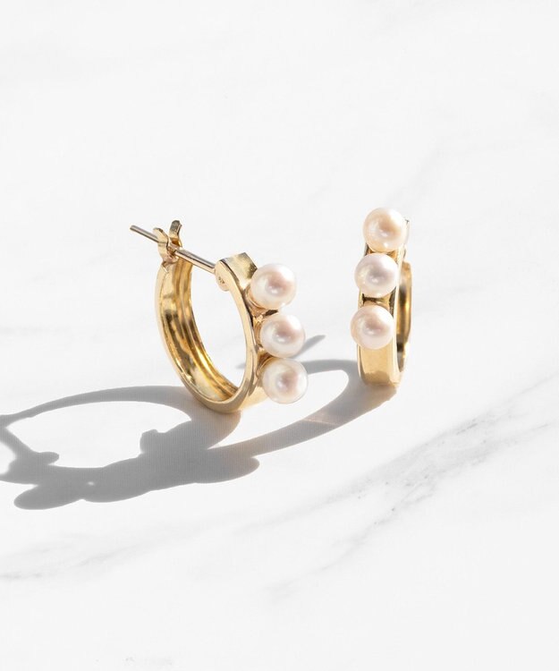 TOCCA 【WEB限定】TRILL PEARL PIERCED EARRINGS K10 淡水パール ピアス ゴールド系