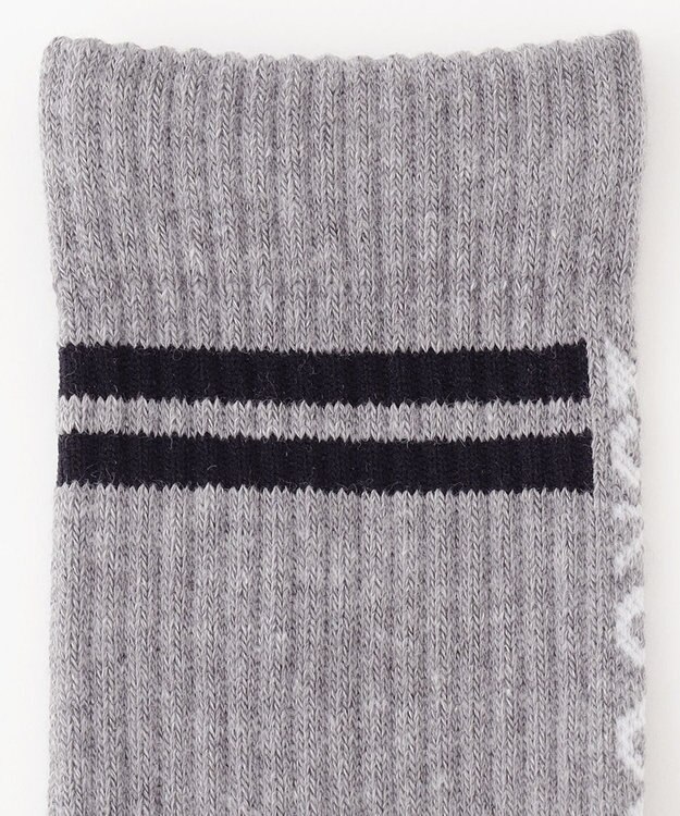 23区GOLF 【MEN】ロゴライン 18センチ丈ソックス ライトグレー系