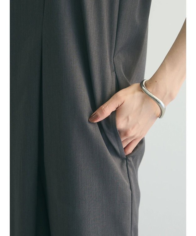 Green Parks armonia．ラップサロペット Charcoal Gray