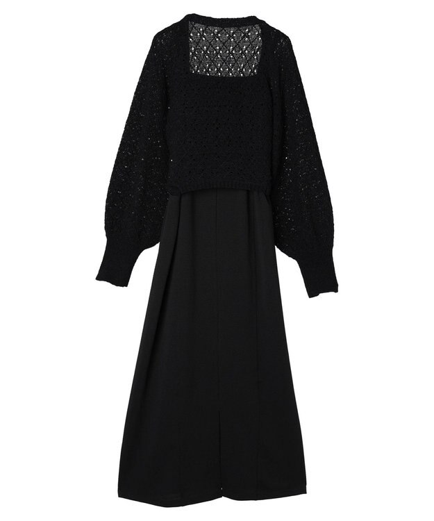 earth music&ecology ＳＥＴ２点　マルチウェイボレロキャミワンピース Black