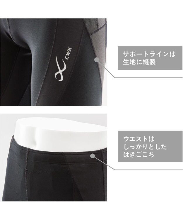 CW-X 【MEN】下半身フルサポート ジェネレーターモデル カラダへの負荷が強いスポーツに HZO639 /ワコール ブラック