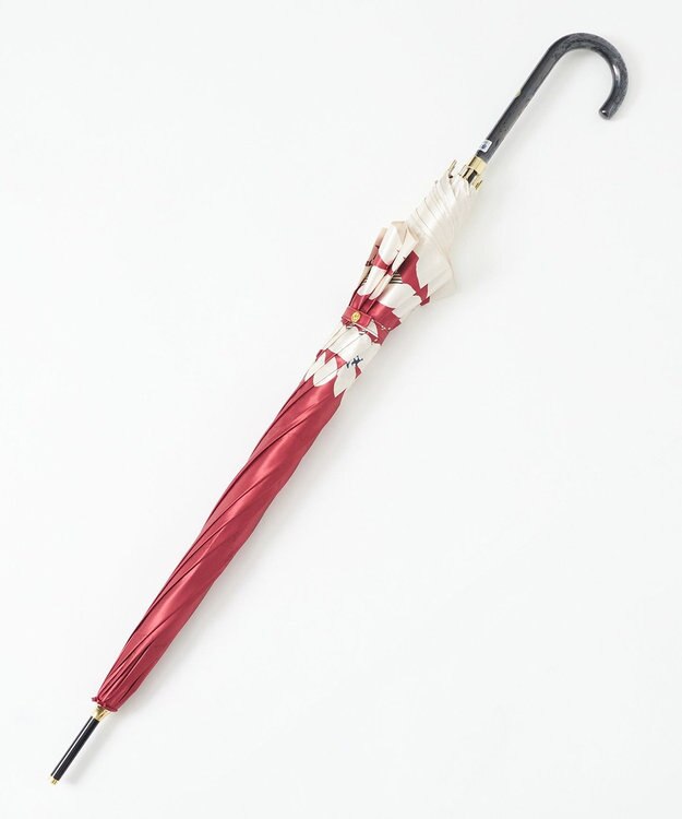 MOONBAT 【耐風】mila schon 長傘  フラワーサテンプリント ワイン