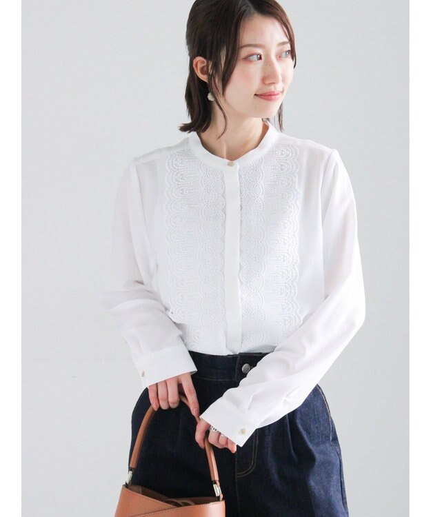 Te chichi フロントレースブラウス オフホワイト