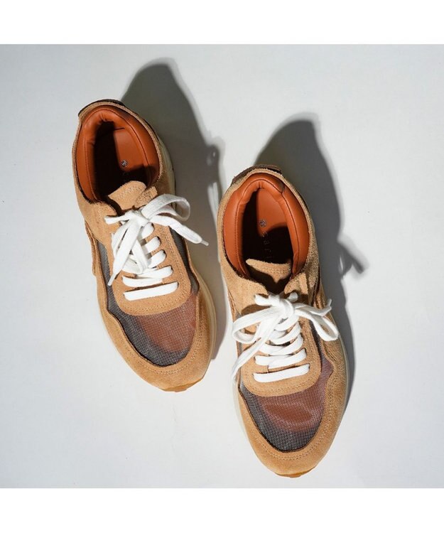 MODE ET JACOMO <carino>シースルー厚底スニーカー ベージュコンビ