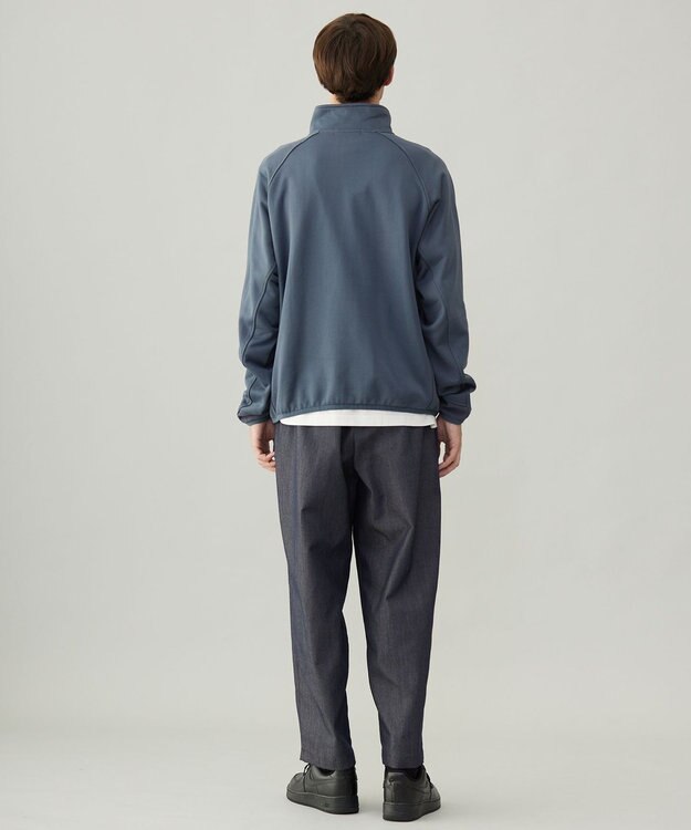 UNFILO MENS 【男女兼用】ナイロン裏毛 ハーフジップ ブルー