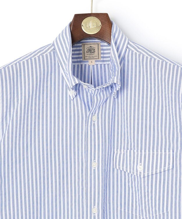 J.PRESS MEN 【WEB・一部店舗限定】シアサッカーストライプ シャツ/B.D ブルー系1