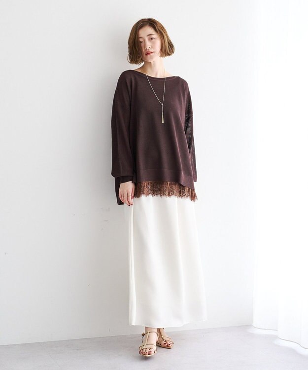 YECCA VECCA レースキャミソール Brown