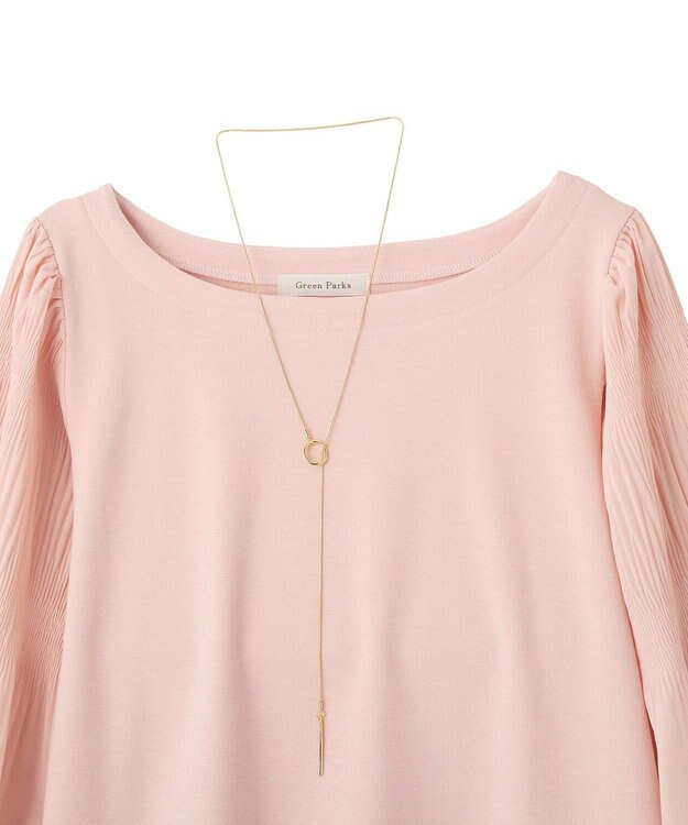 Green Parks ＳＥＴ２点　ネックレス＋マジョリカプルオーバー Pink