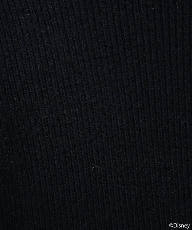 earth music&ecology Ｄｉｓｎｅｙ／フィガロ刺繍袖フェザーニット Black