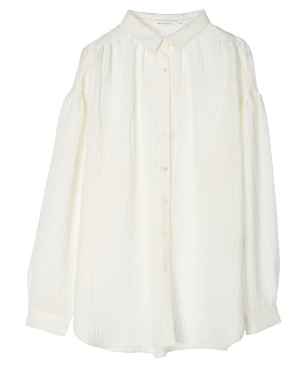 AMERICAN HOLIC ドビーストライプシャツ Ivory
