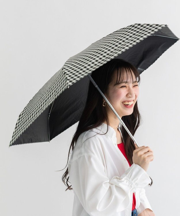 earth music&ecology 【予約】earth×Wpc.コンパクト日傘 Gingham Check