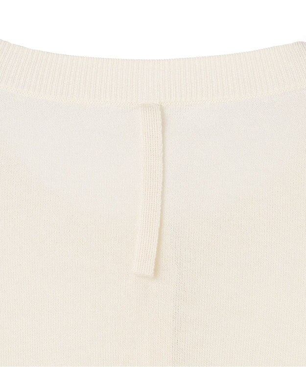 BEIGE， MOISE / シアーニット　5分袖カーディガン Ecru