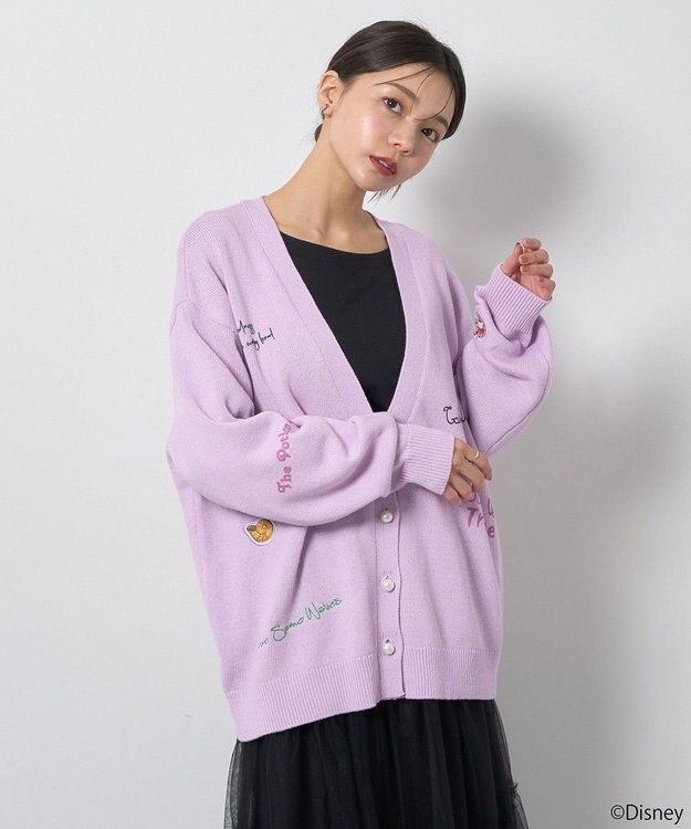 earth music&ecology Ｖｉｌｌａｉｎｓ　アースラ／ニットカーディガン Purple