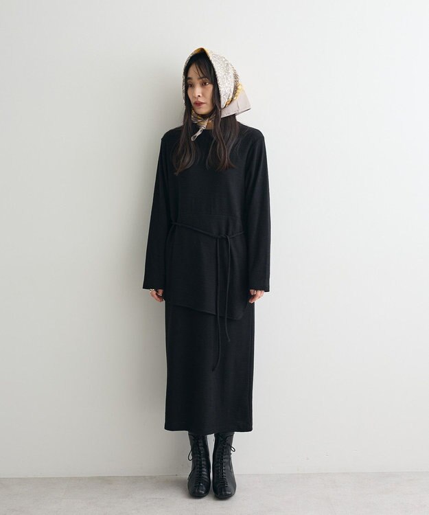 CRAFT STANDARD BOUTIQUE ラップ風デザインワンピース Black