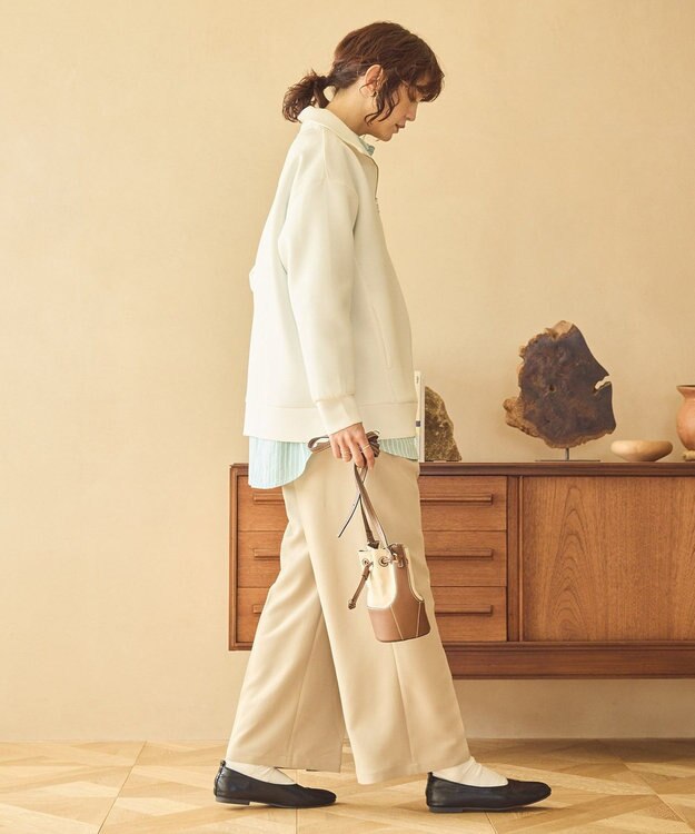 AMERICAN HOLIC ハーフＺＩＰポンチプルオーバー Off White