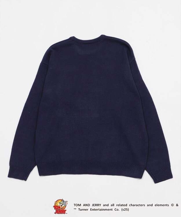 WEGO JERRY　シャギージャガードニット ネイビー