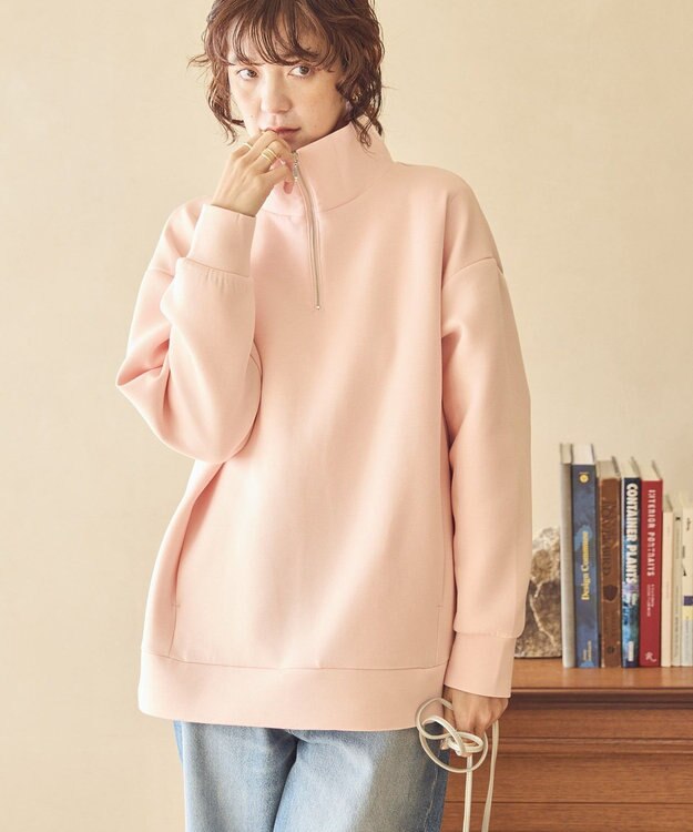 AMERICAN HOLIC ハーフＺＩＰポンチプルオーバー Pink
