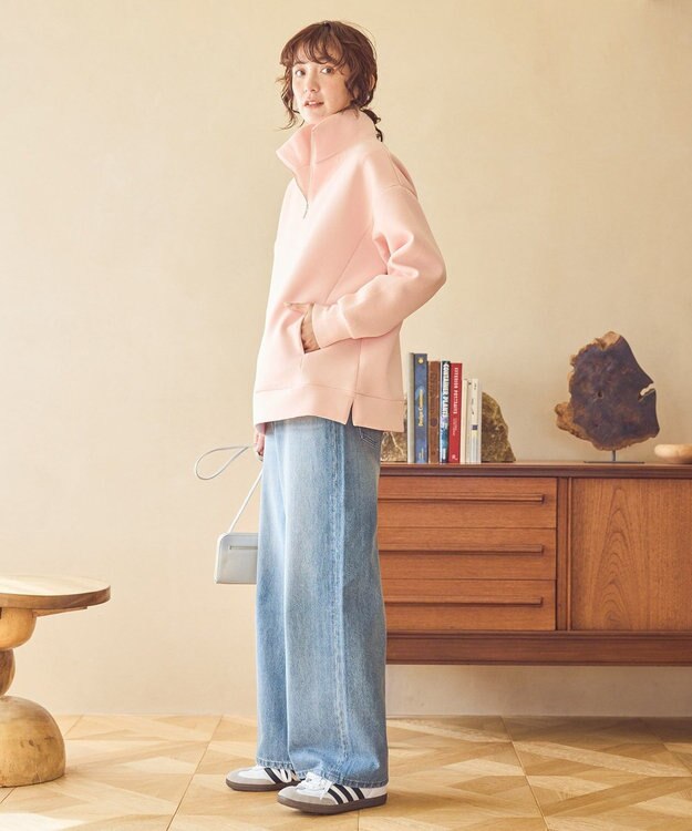 AMERICAN HOLIC ハーフＺＩＰポンチプルオーバー Pink