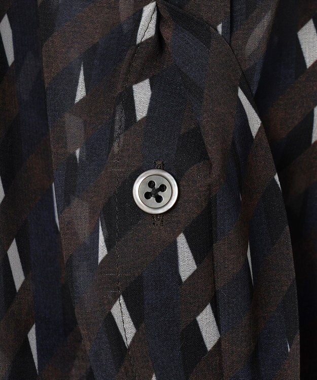 23区 【洗える】Ratti ウォールプリント ワンピース ブラウンプリント