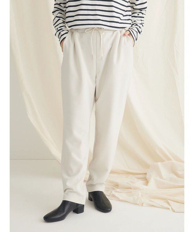 CRAFT STANDARD BOUTIQUE ストレッチカラーイージーパンツ Ivory