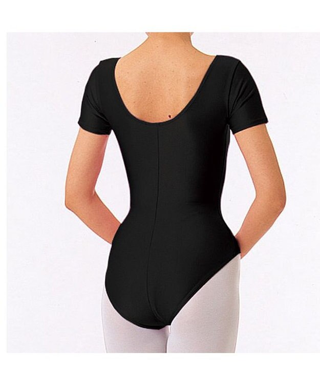 Chacott 丸首半袖レオタード（オペコット） ブラック