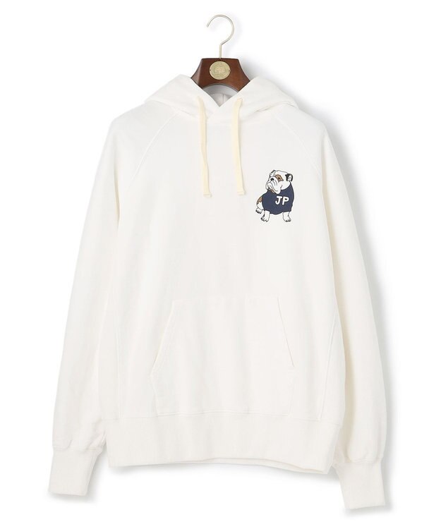 J.PRESS MEN 【Pennant Label】Hoodie / Bulldog ホワイト系