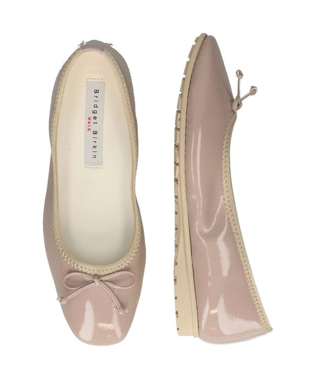Bridget Birkin ＜3E＞【Bridget Birkin Walk】シンプルリボンバレエパンプス ライトピンクエナメル