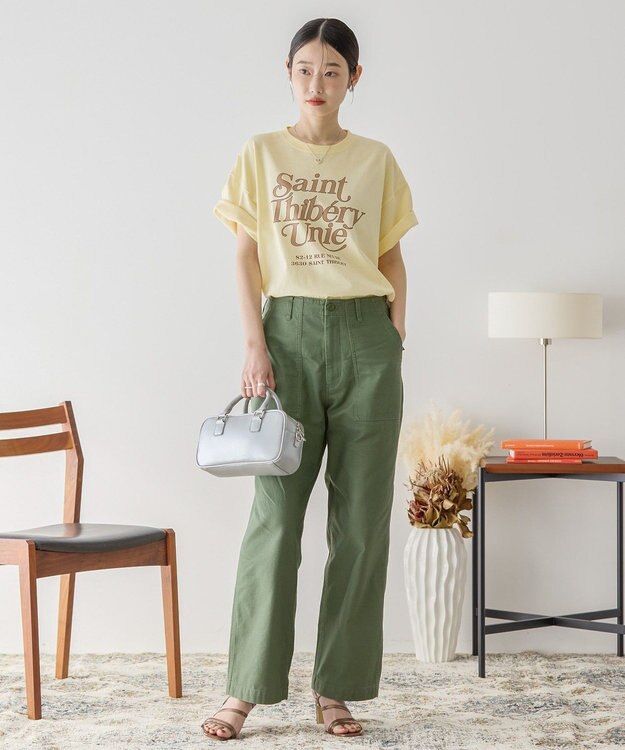 AMERICAN HOLIC デザインロゴプリントＴシャツ Yellow