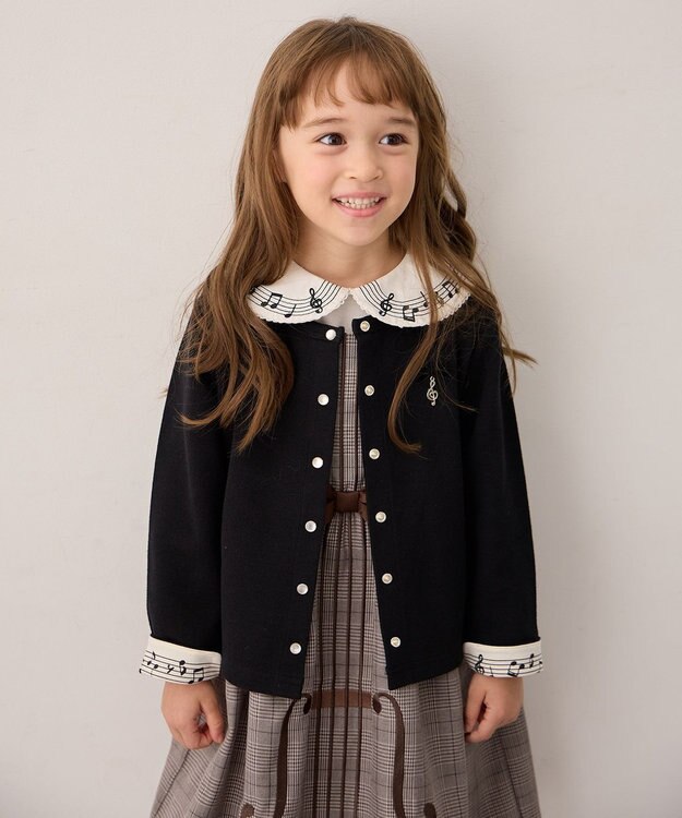 ANY KIDS まいにちスナップカーディガン ブラック