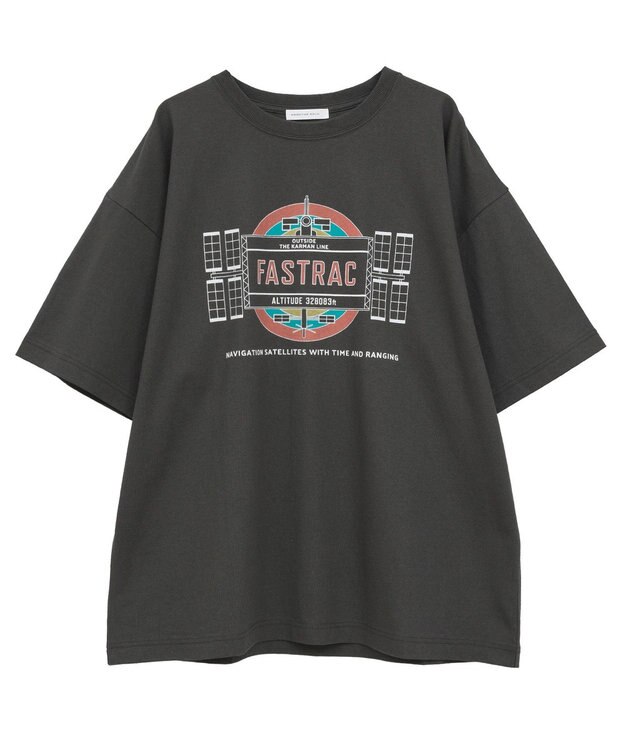 AMERICAN HOLIC スペースプリントTシャツ Charcoal Gray